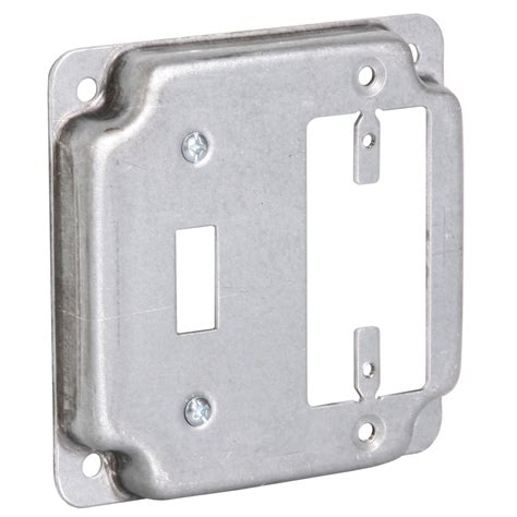 gfi metal outlet square box cover 2gang|Electrical Box Cover, Square Box Type, 2 Gangs, Square, .